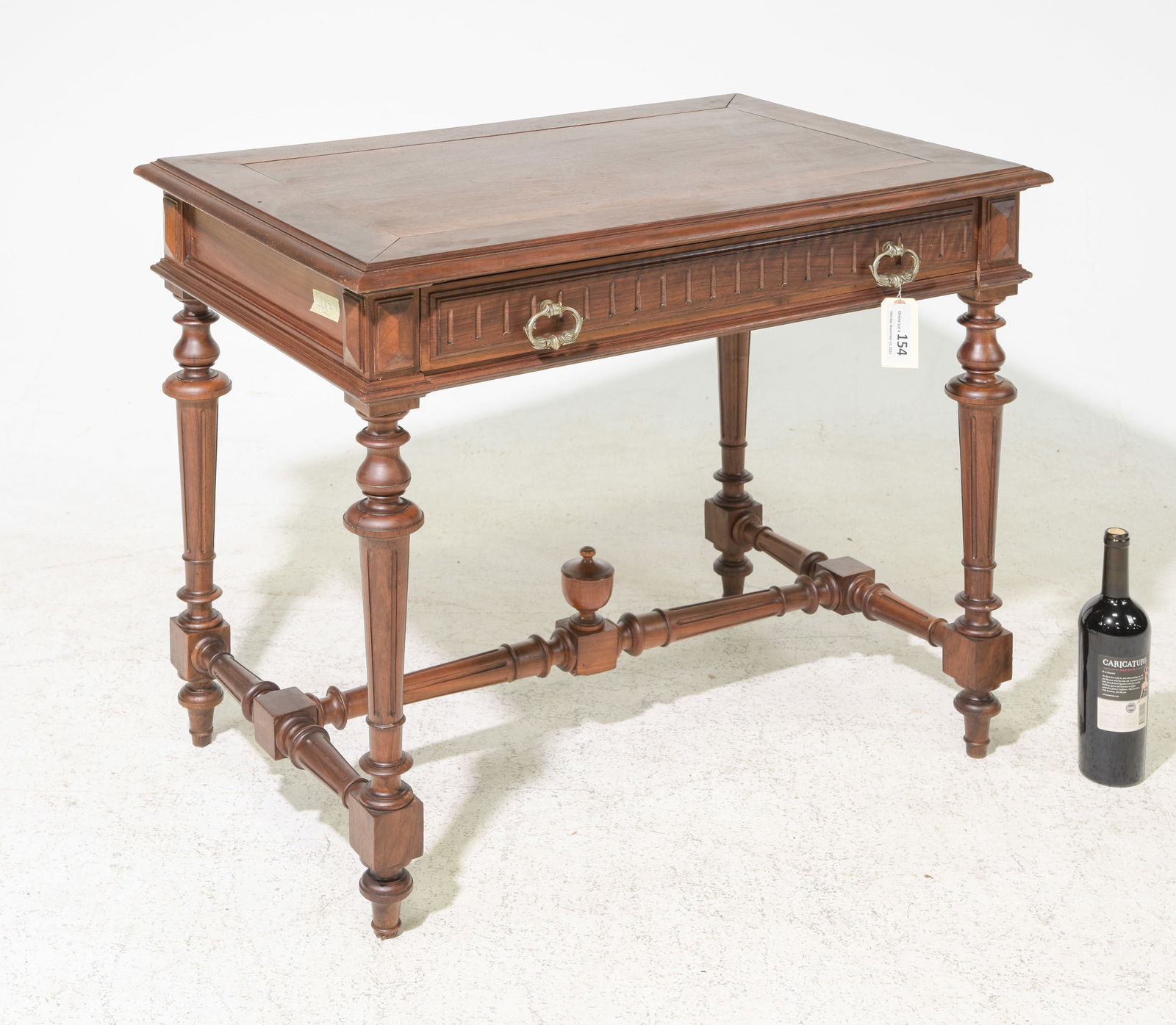 Louis XVI Style Walnut Writing Table (1 of 3)