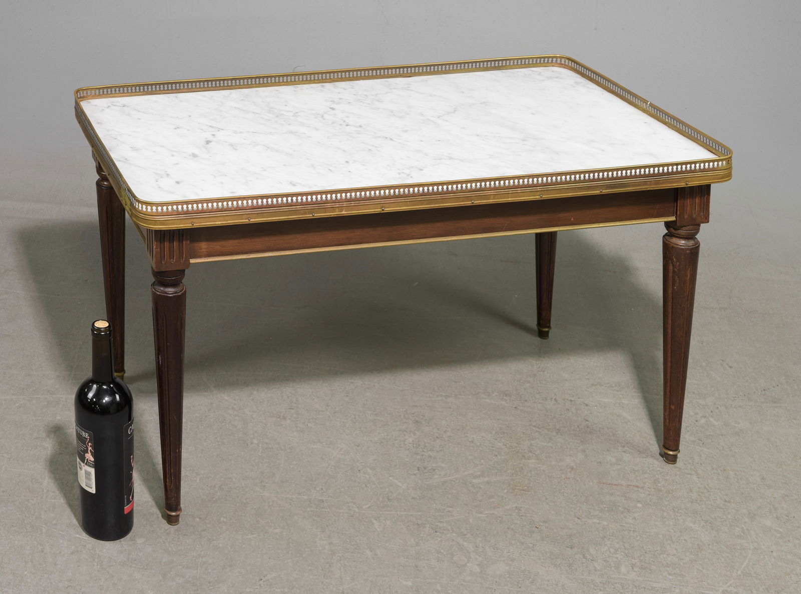 Louis XVI Style White Marble Top Coffee Table (1 of 3)