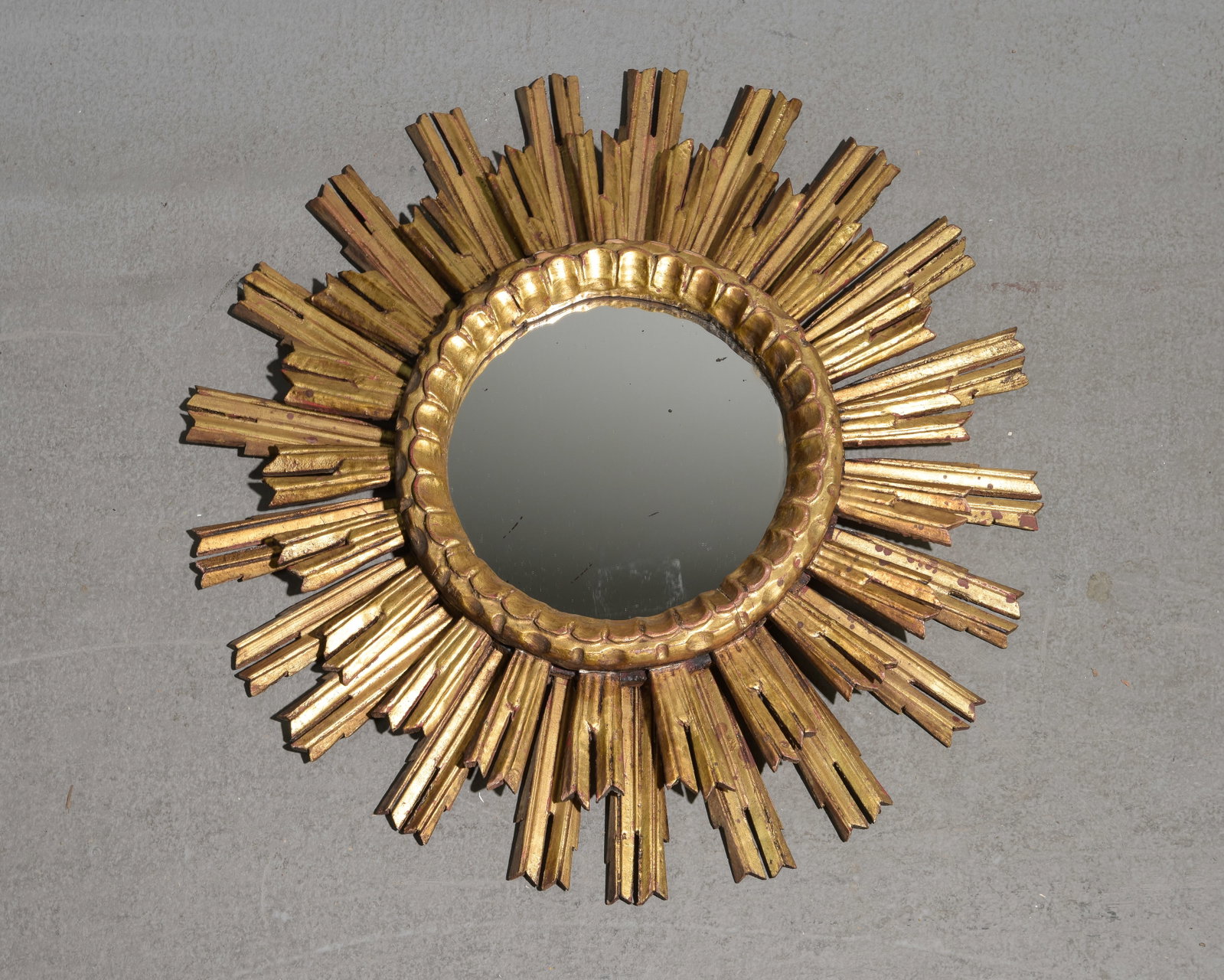 Italian Florentine Gold Burst Mirror: Italian Florentine Gold Burst Mirror - 25 inch diameter x 3 inches deep