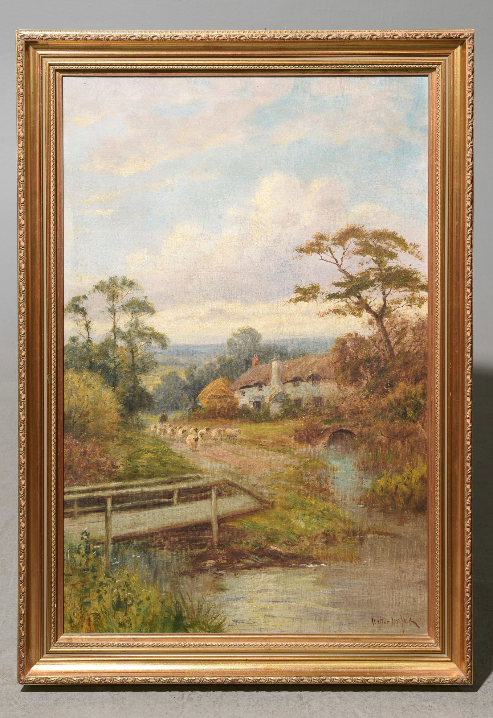 Walter Norfolk Framed Oil on Canvas Landscape (1 of 3)