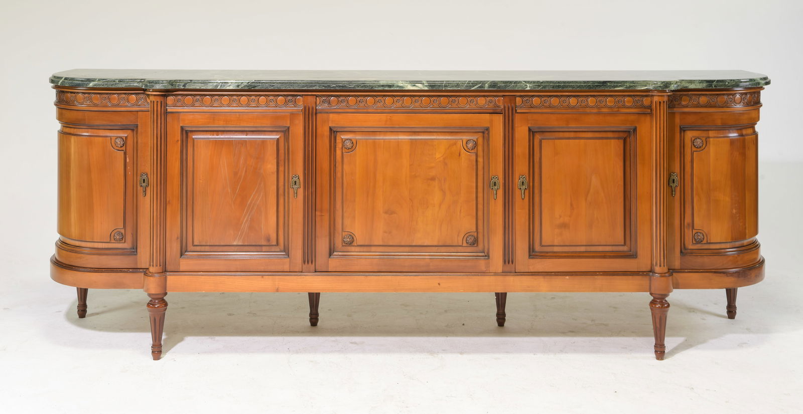 Louis XVI Style Green Marble Top Sideboard (1 of 6)