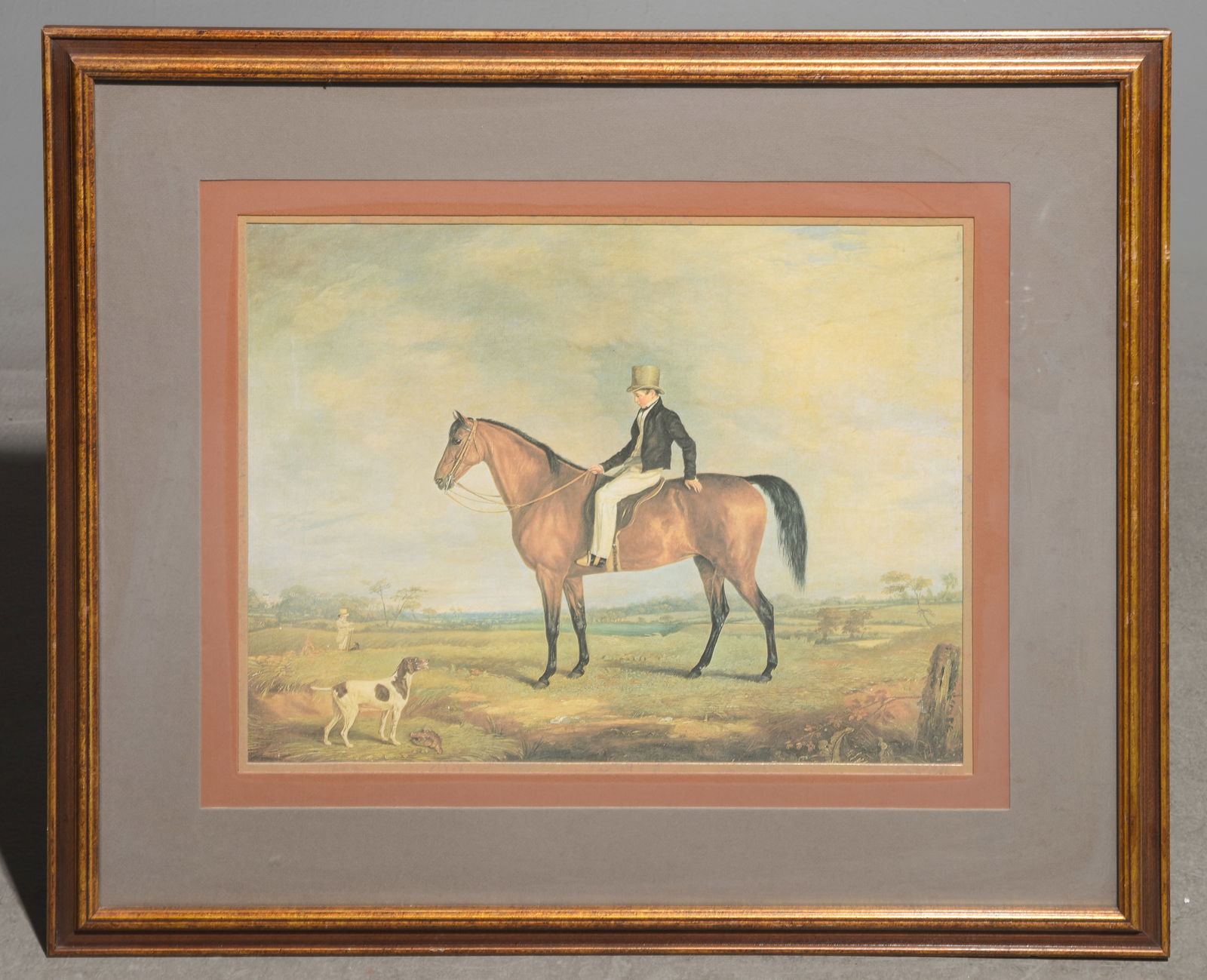 Framed Print - Lord on Horseback with Hound (1 of 2)