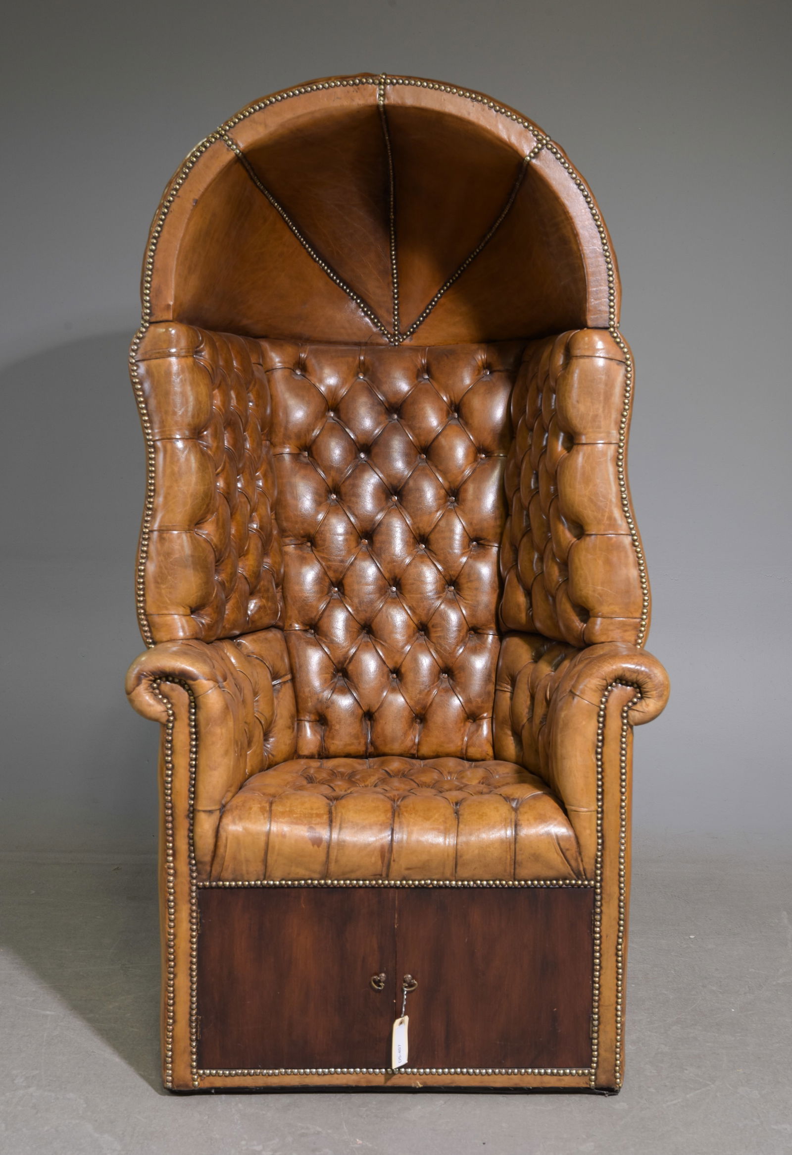 British Tan Leather Porters Chair (1 of 9)