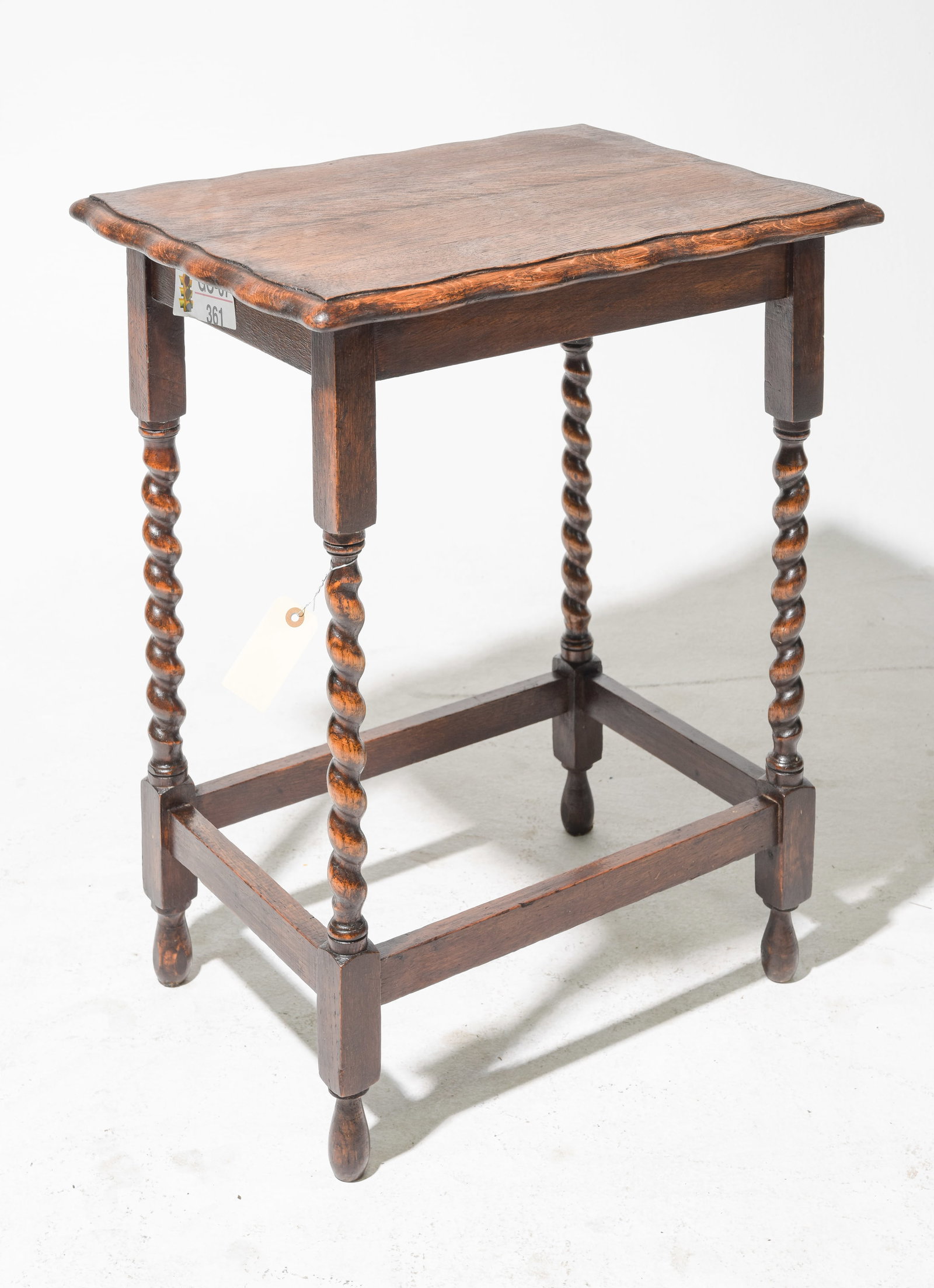 British Oak Barley Twist Occasional Table #2: British Oak Barley Twist Occasional Table - 29 in tall x 24 x 18