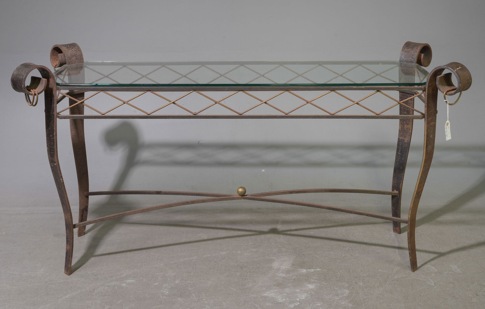 Iron Glass Top Hall / Console Table (1 of 4)