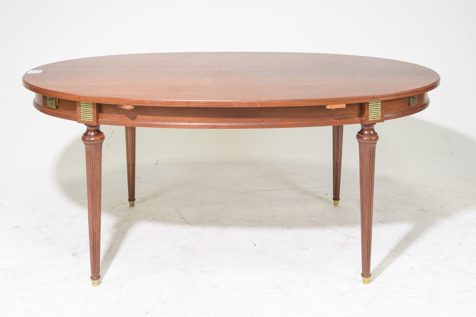 Louis XVI Style Oval Mahogany Dining Table (1 of 6)
