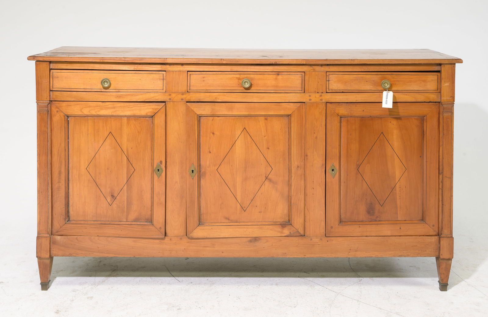 Louis XVI Style Cherry Three Door Sideboard (1 of 7)