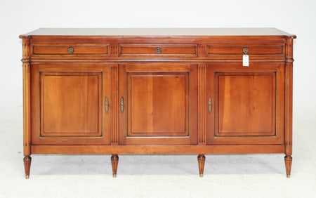 Louis XVI Style Cherry Three Door Sideboard