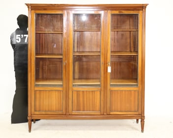 Louis XVI Style Mahogany Bookcase