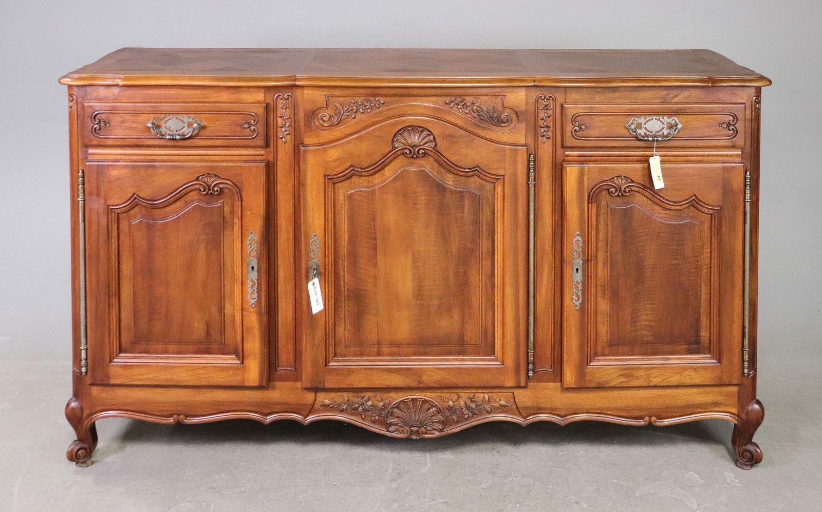 Louis XV Style 3 Door Walnut Sideboard (1 of 8)