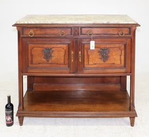 Louis XVI Style Marble Top Buffet / Server