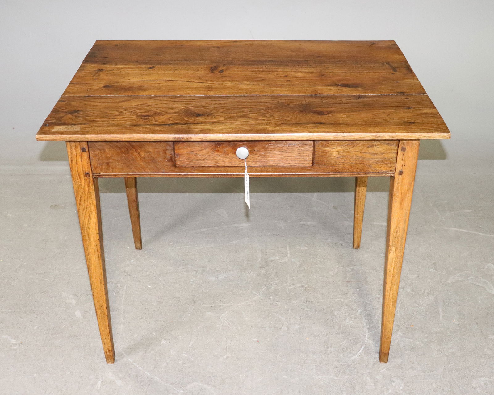 French Rustic Oak Single Drawer Table (1 of 10)