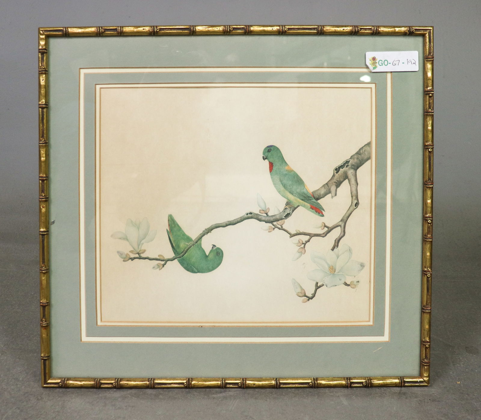 Faux Bamboo Framed Bird Print (1 of 3)