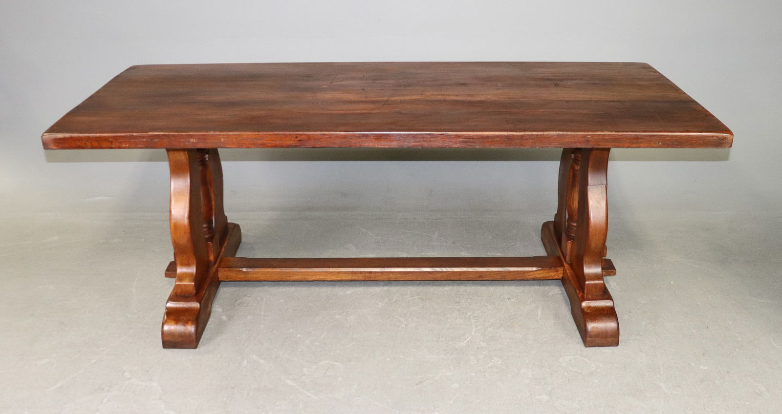 French Monastery Solid Oak Trestle Base Table (1 of 14)