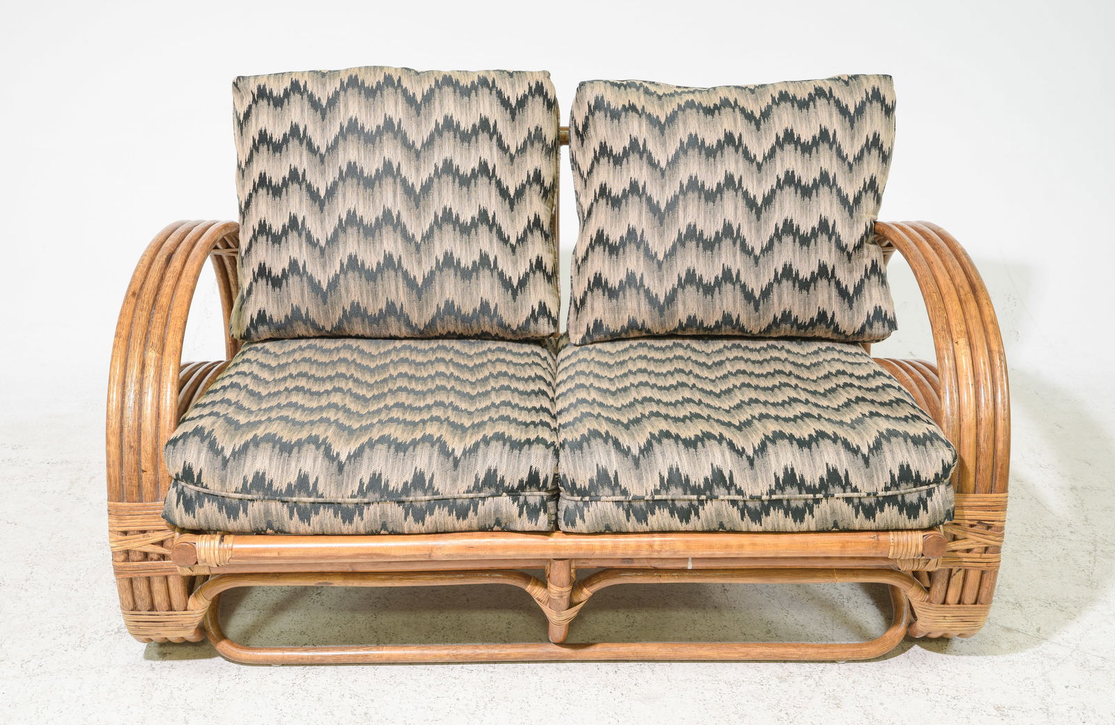 Bamboo Ratan Two Seater Sofa: Bamboo Ratan Two Seater Sofa - 31 in tall x 52 x 41 with a seat height of 17 inches