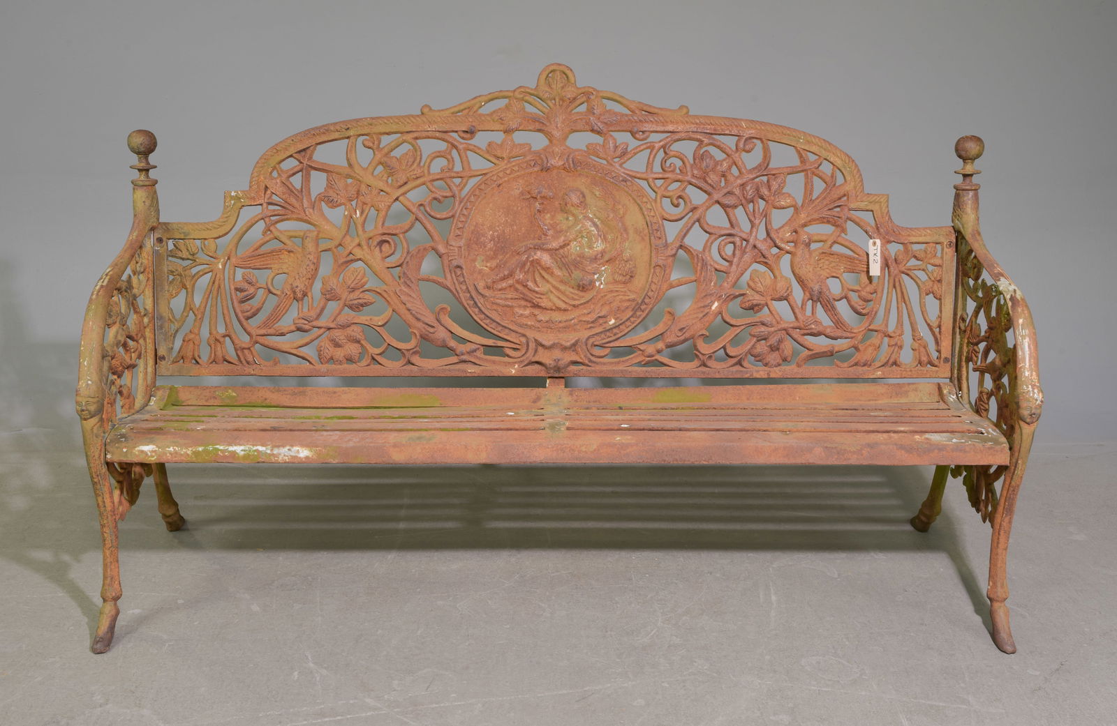 French Style Large Cast Iron Garden Bench (1 of 8)