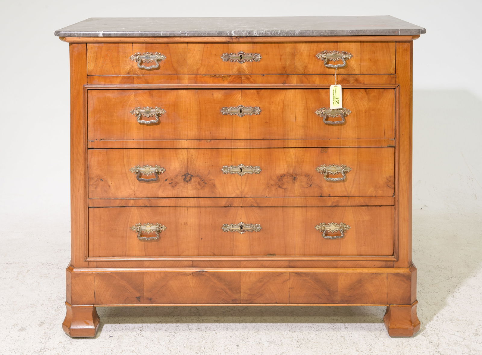 Louis Philippe Style Cherry Marble Top Chest (1 of 6)