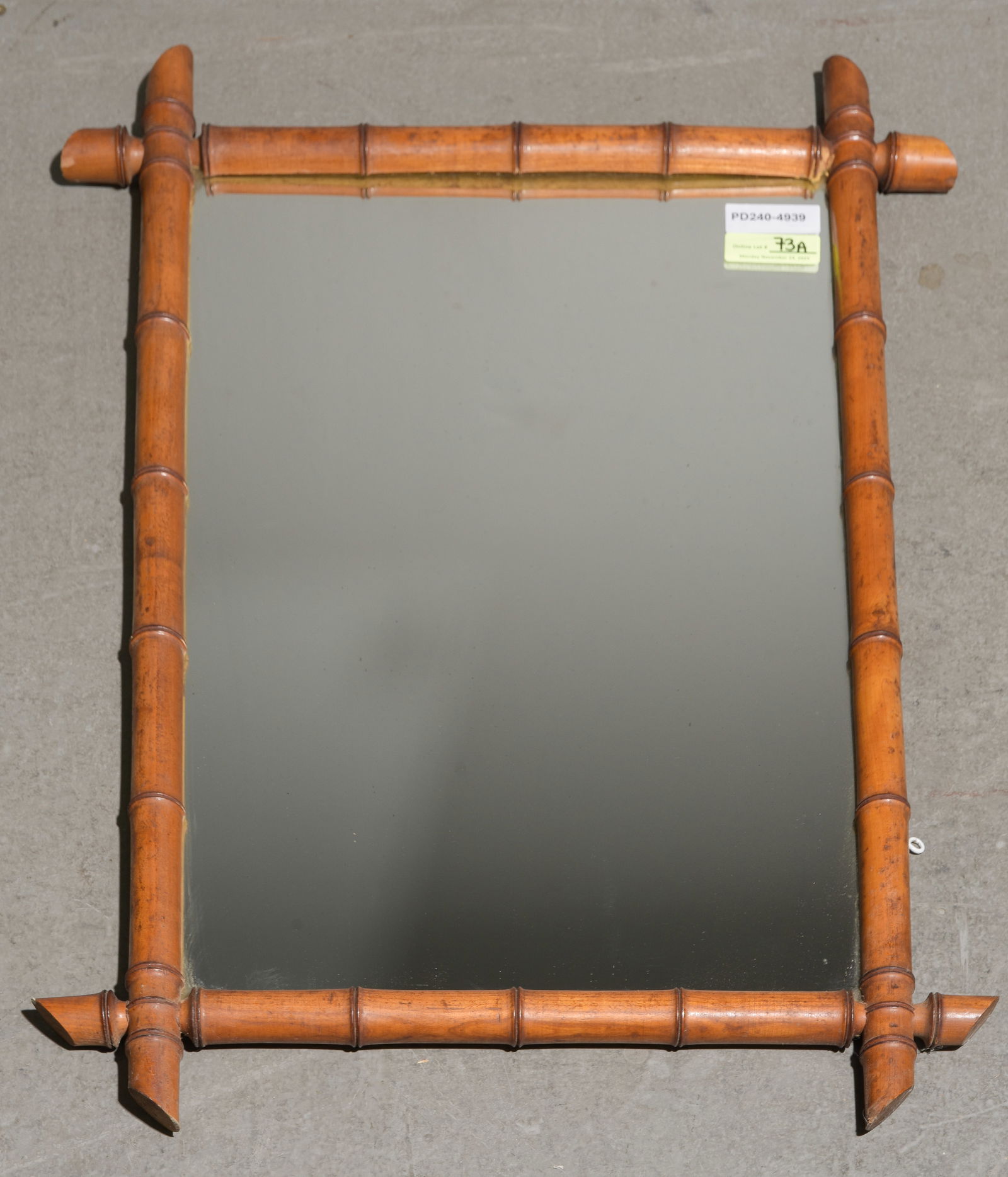 French Faux Bamboo Framed Mirror (1 of 4)