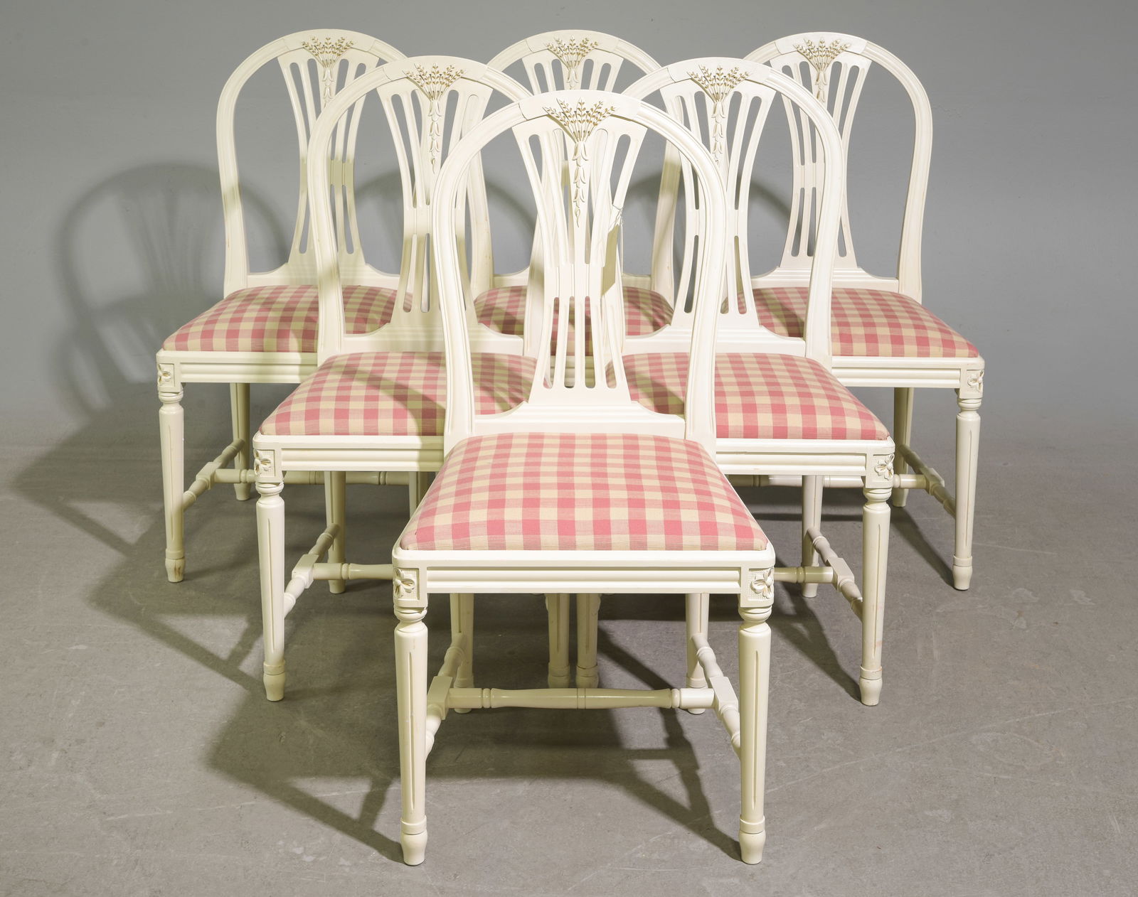 Scandinavian Set of 6 Painted Dining Chairs (1 of 4)