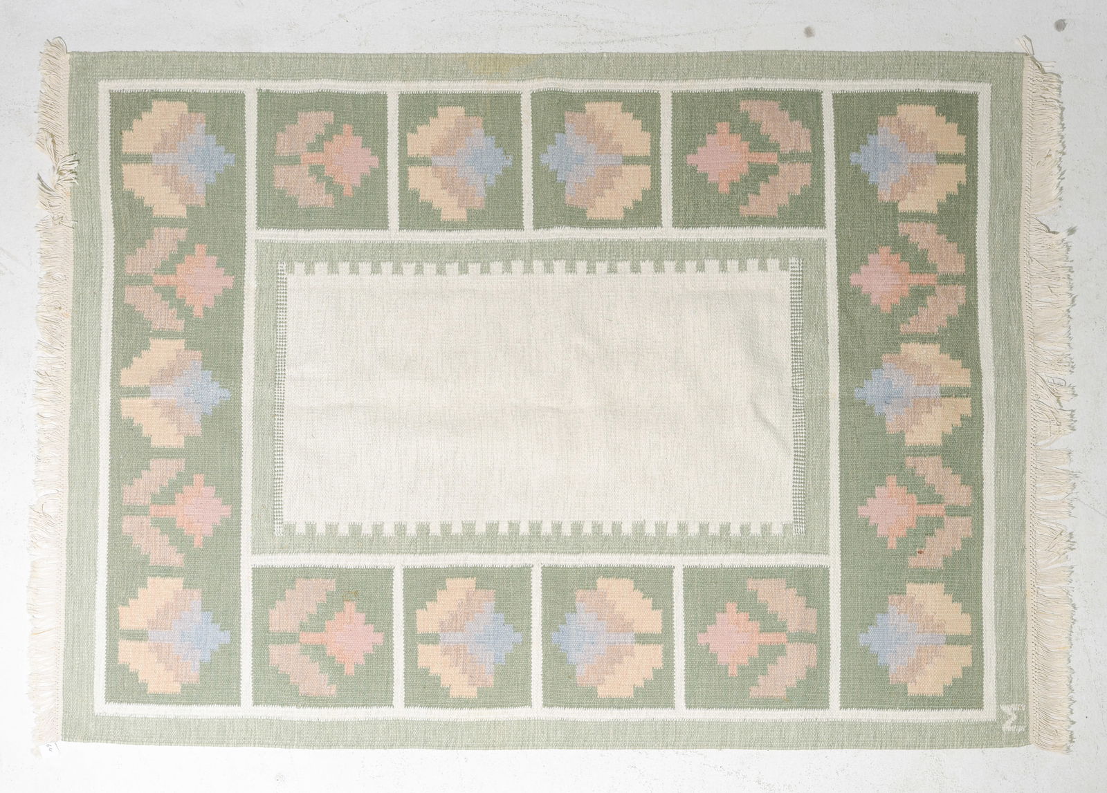 Swedish Rollakan Rug Flatweave Wool - Rug - 7'3 x 5'8 (1 of 3)