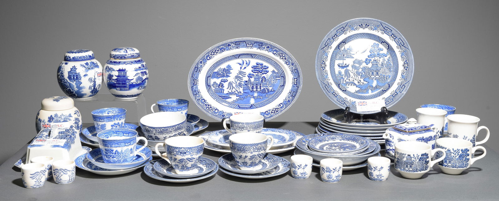 54pcs Assorted Blue & White China (1 of 5)
