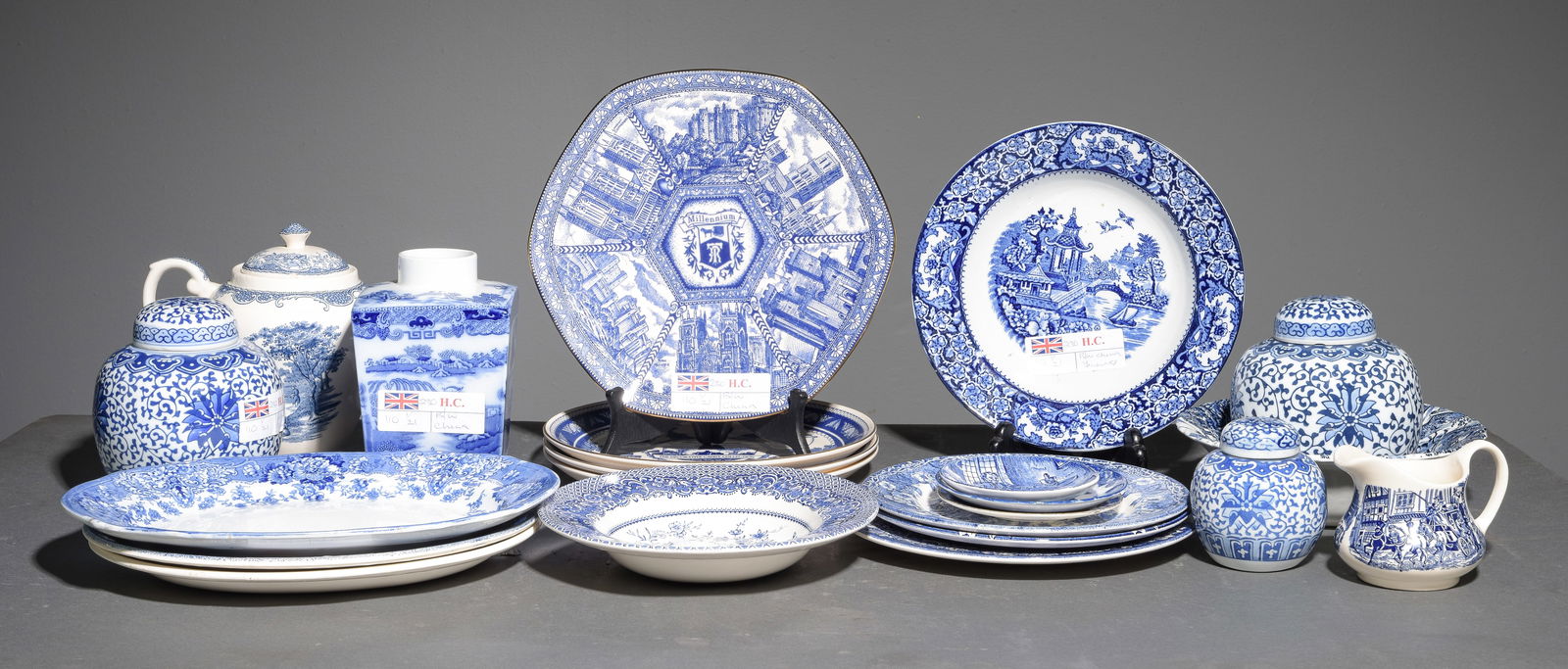 21pcs Assorted Blue & White China (1 of 6)