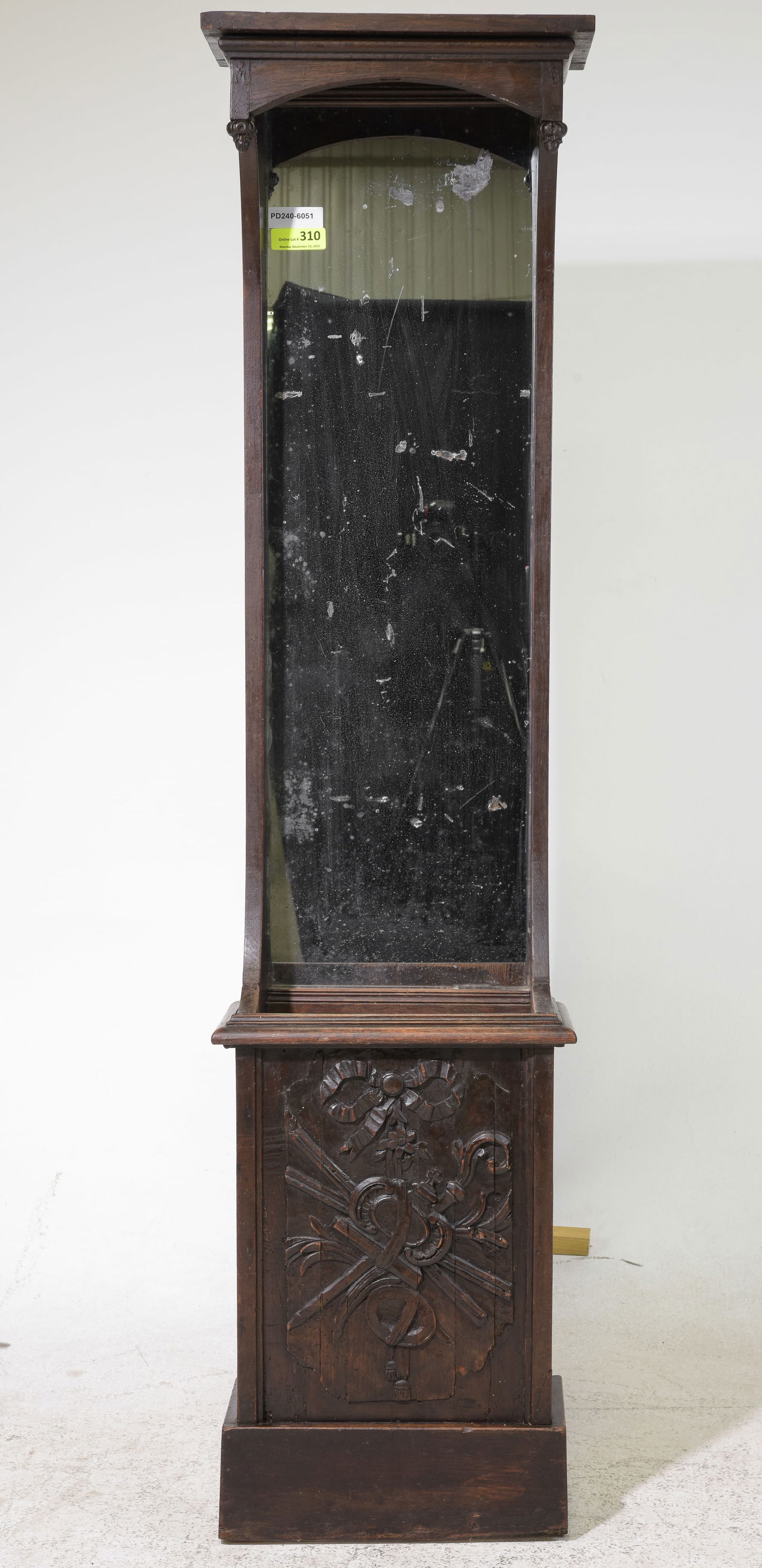 French Carved Oak Mirror Back Hall Stand (1 of 4)