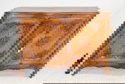 Louis XV Style Carved Oak Buffet