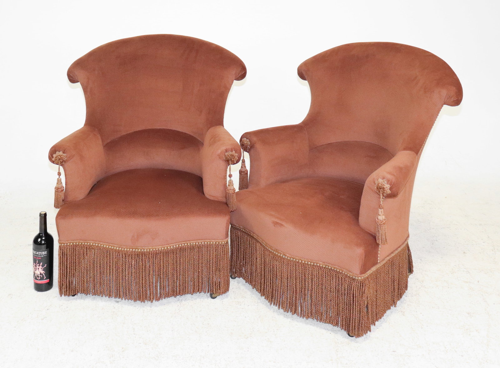 Pair Of Napoleon III Style Chairs: Pair Of French Napoleon III Style Chairs - 36 in tall x 29 x 30, seat height is 15 in
