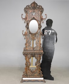 Victorian Style Cast Iron Hall Tree
