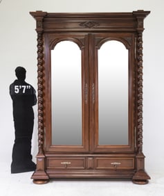 Louis XIII Style French Twist Armoire