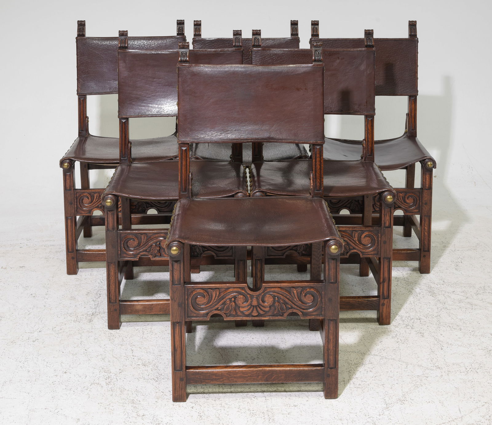 Set Of 6 Spanish Renaissance Style Dining Chairs (1 of 5)