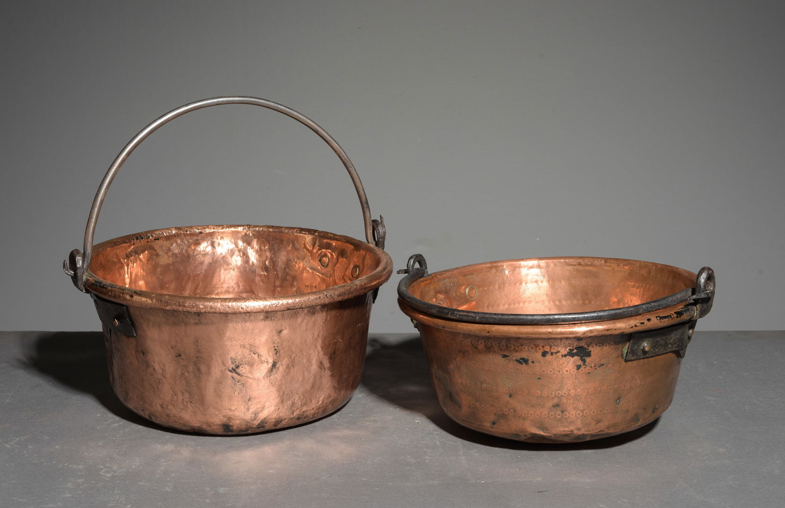 2 French Polished Copper Pot With Iron Handles (1 of 4)