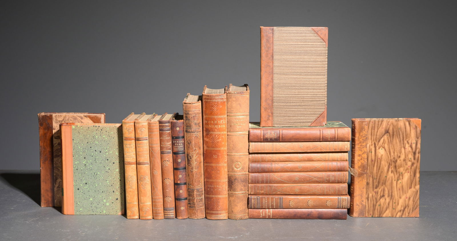 20 Assorted European Leather Bound Books #4 (1 of 5)