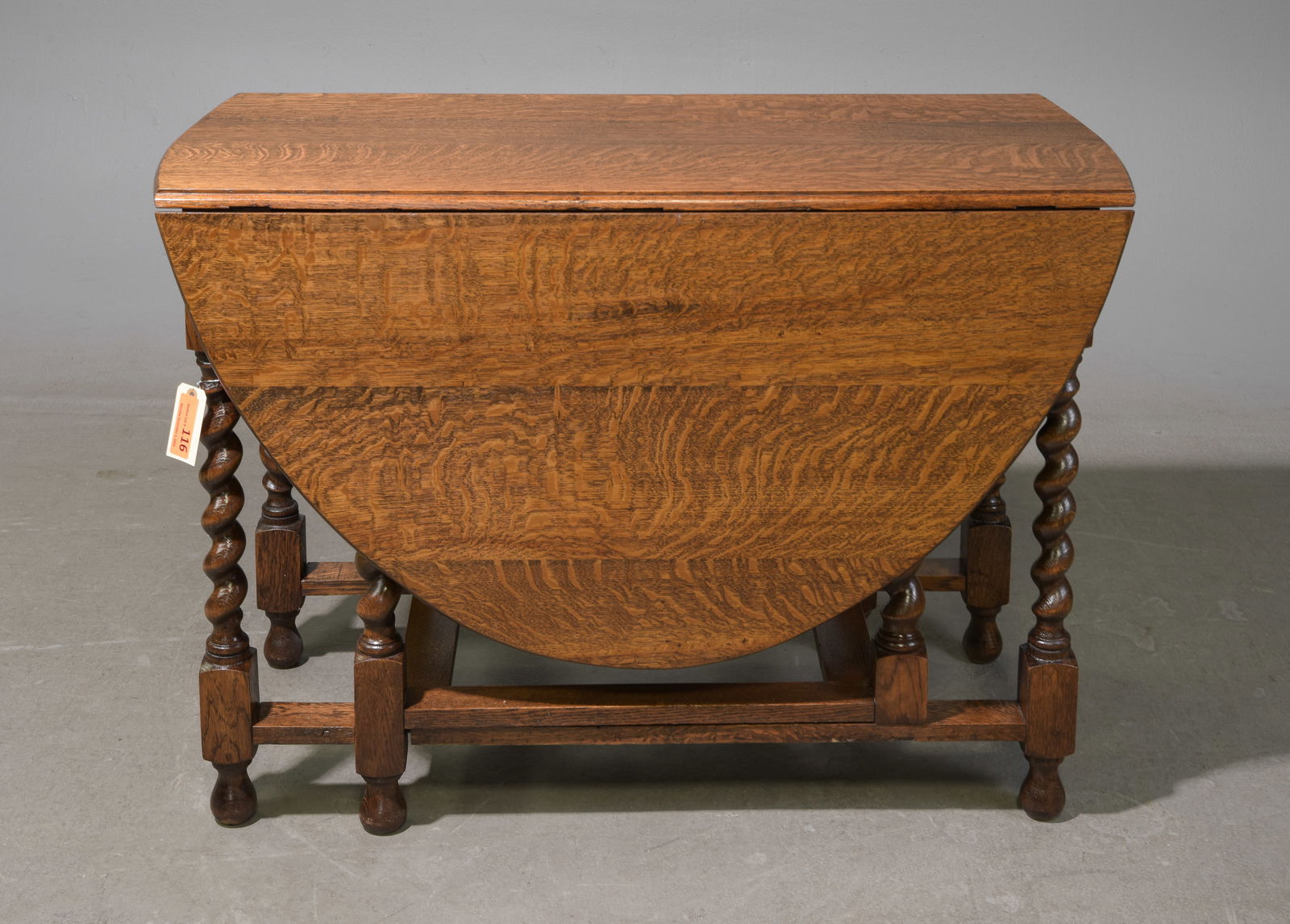 British Oak Barley Twist Drop Leaf Table (1 of 3)