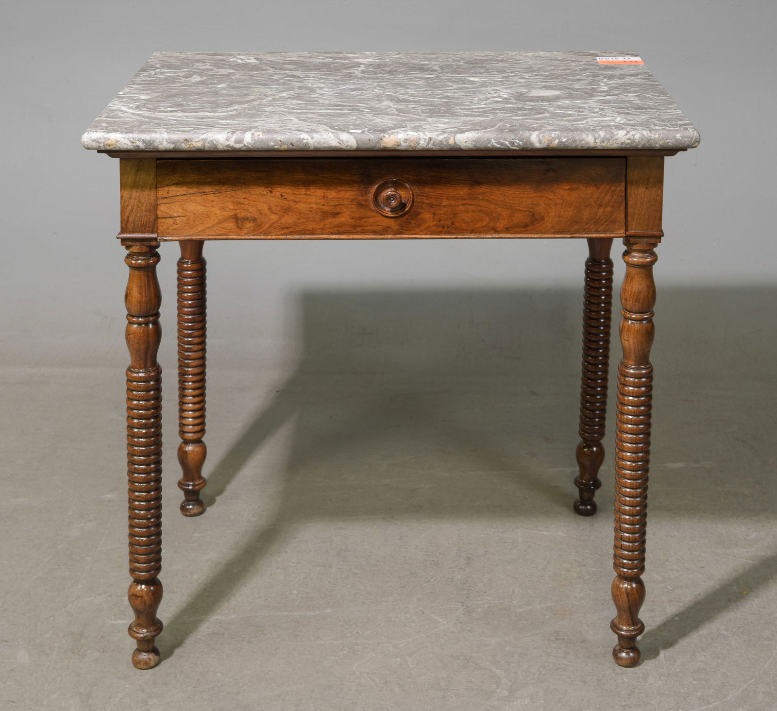 Louis Philippe Style Walnut Marble Top Table (1 of 5)