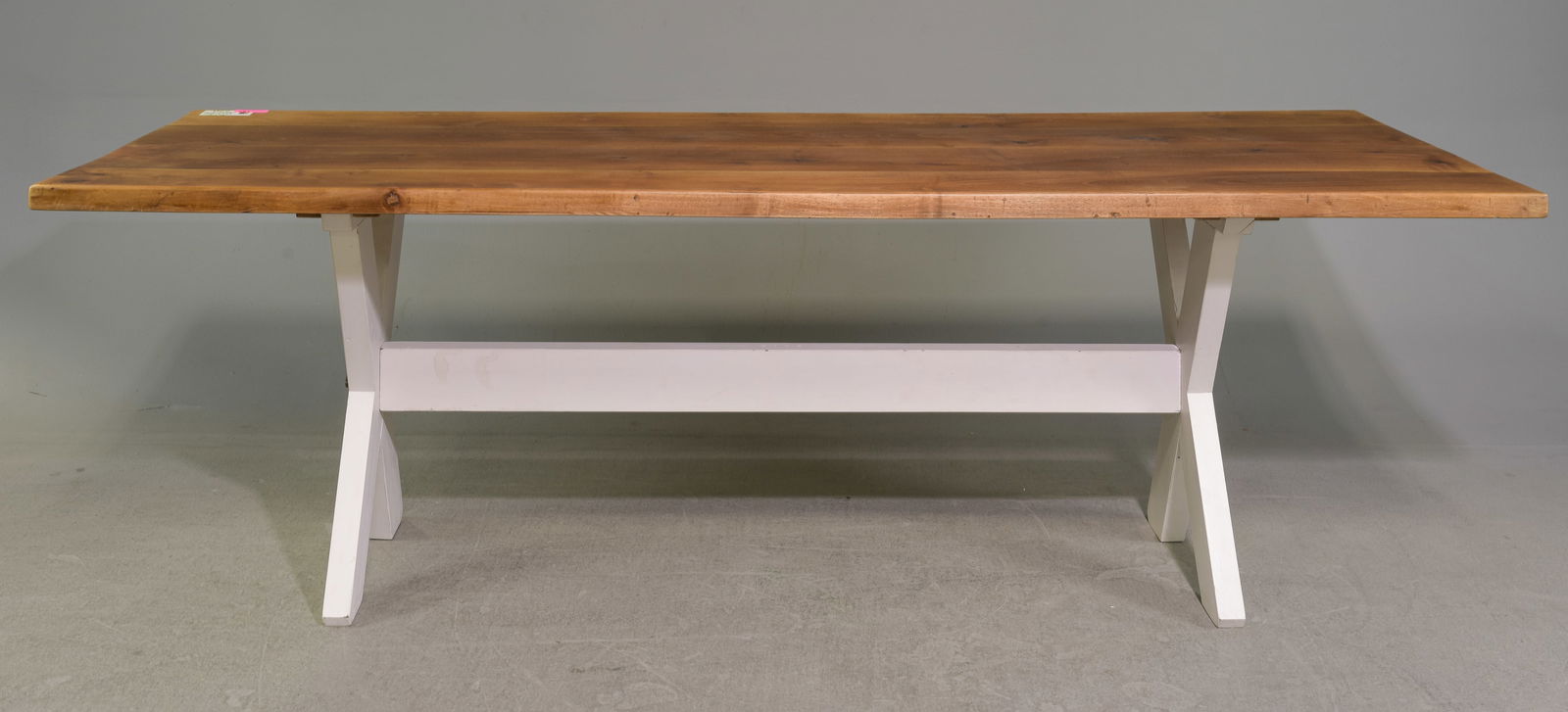 British Oak Painted Base Pine Farmhouse Table (1 of 3)