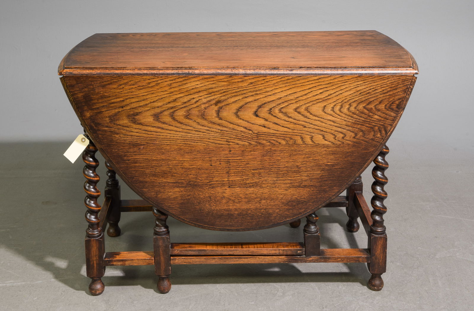 British Oak Barley Twist Large Drop Leaf Table #2 (1 of 3)
