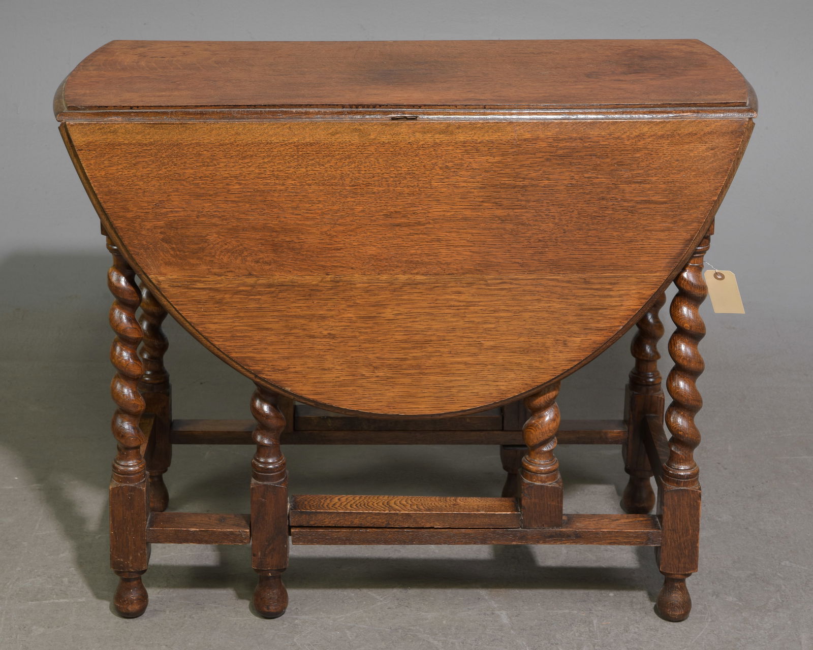 British Oak Barley Twist Drop Leaf Table #3 (1 of 4)