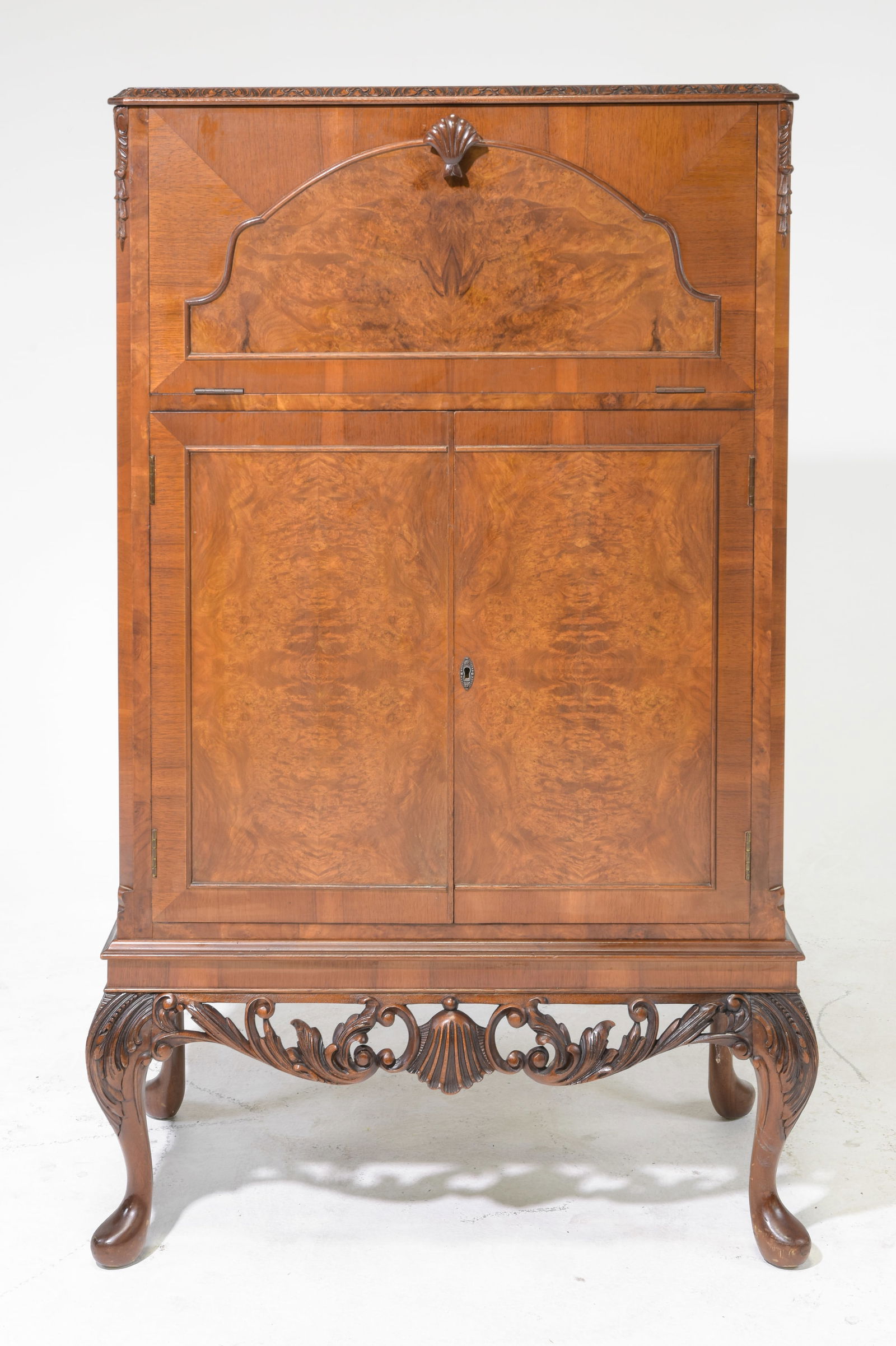 British Walnut Cocktail Cabinet / Bar c.1940's (1 of 5)