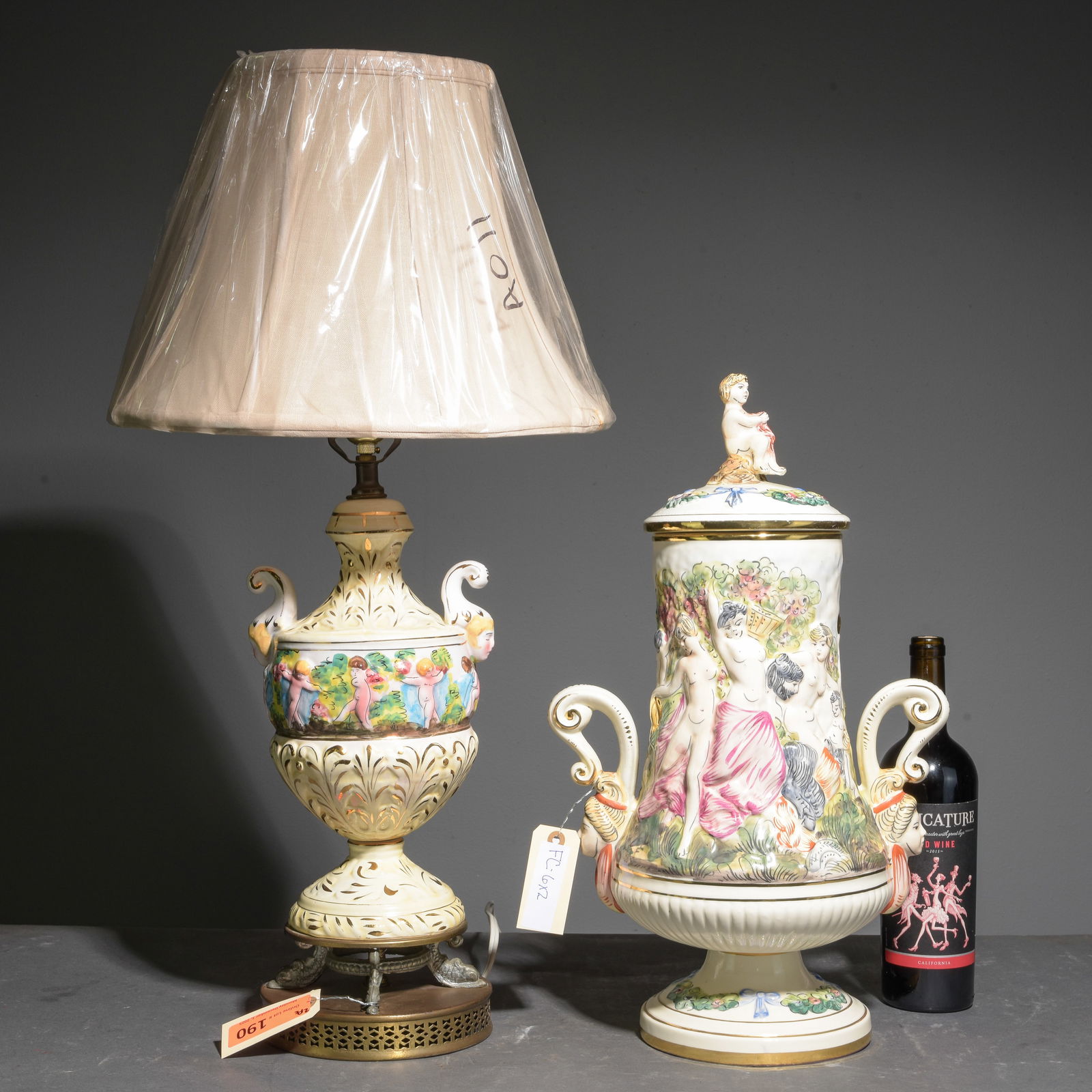 Capodimonte Style Lamp & Urn (1 of 6)