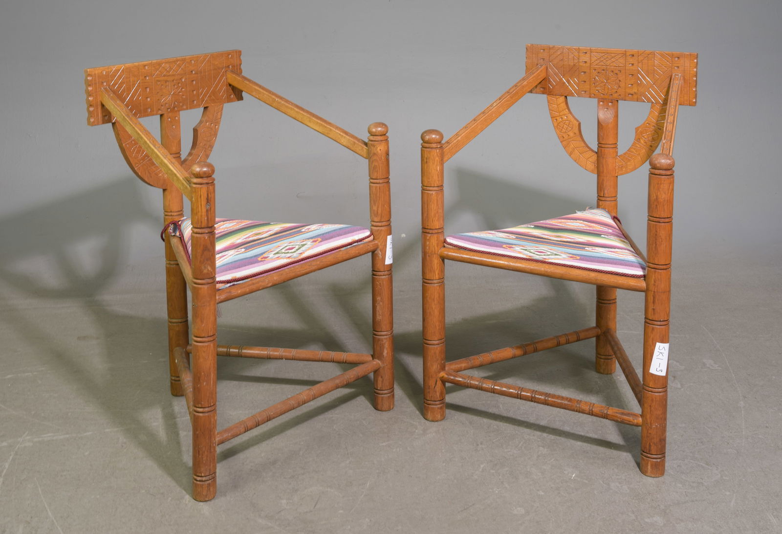 Swedish Pair of Oak Arm Chairs (1 of 5)