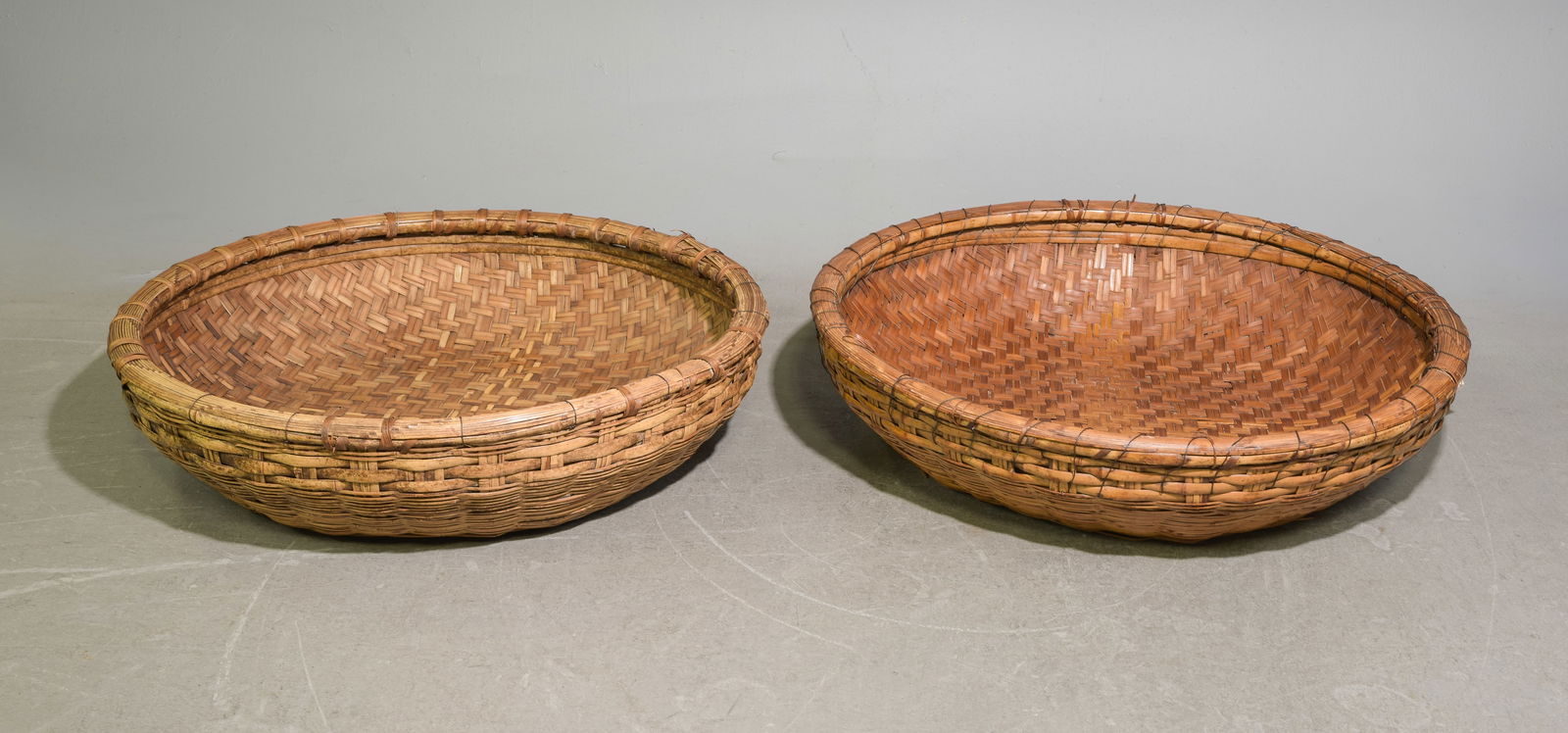 2 Large Woven Wicker Fruit / Market Baskets (1 of 9)