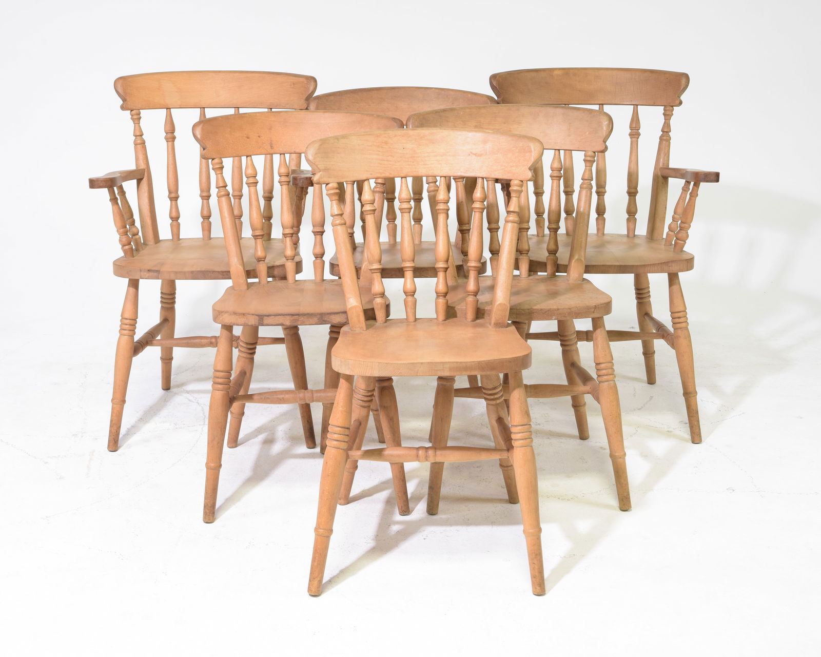 British Pine Set of 6 Dining Chairs (1 of 4)