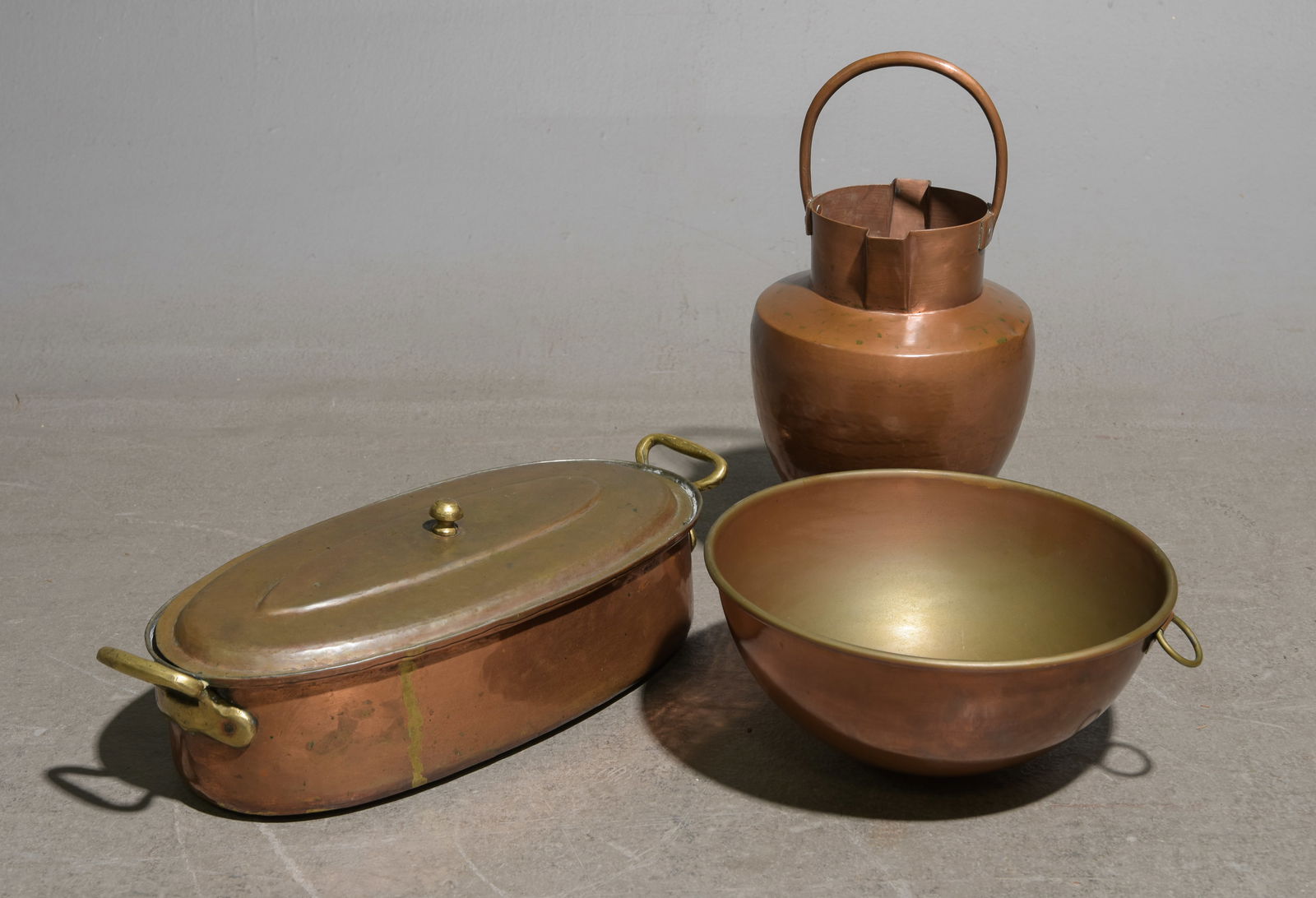 3pcs - Copper Fish Kettle, Bowl, Etc. (1 of 6)