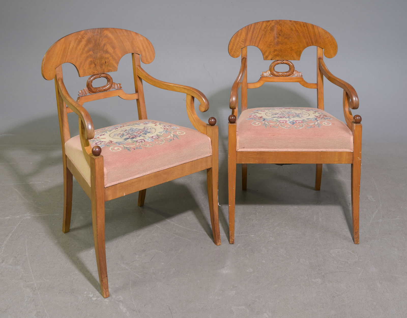 Swedish Pair of Karl Johan Biedermeier Arm Chairs (1 of 7)