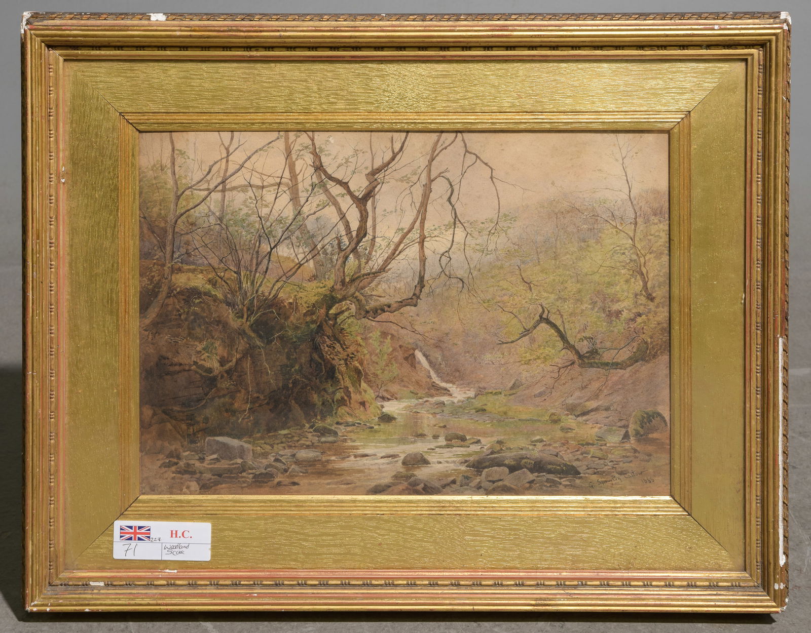 Gold Framed Landscape Art c.1886 (1 of 4)