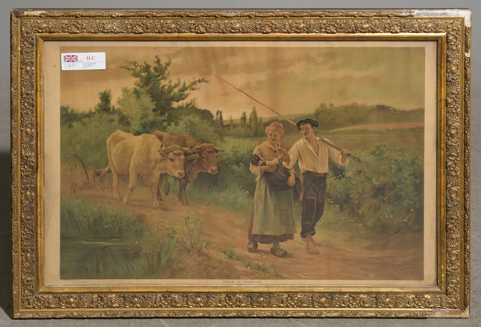 Gold Framed Art / Etching - Farmstead Family (1 of 4)