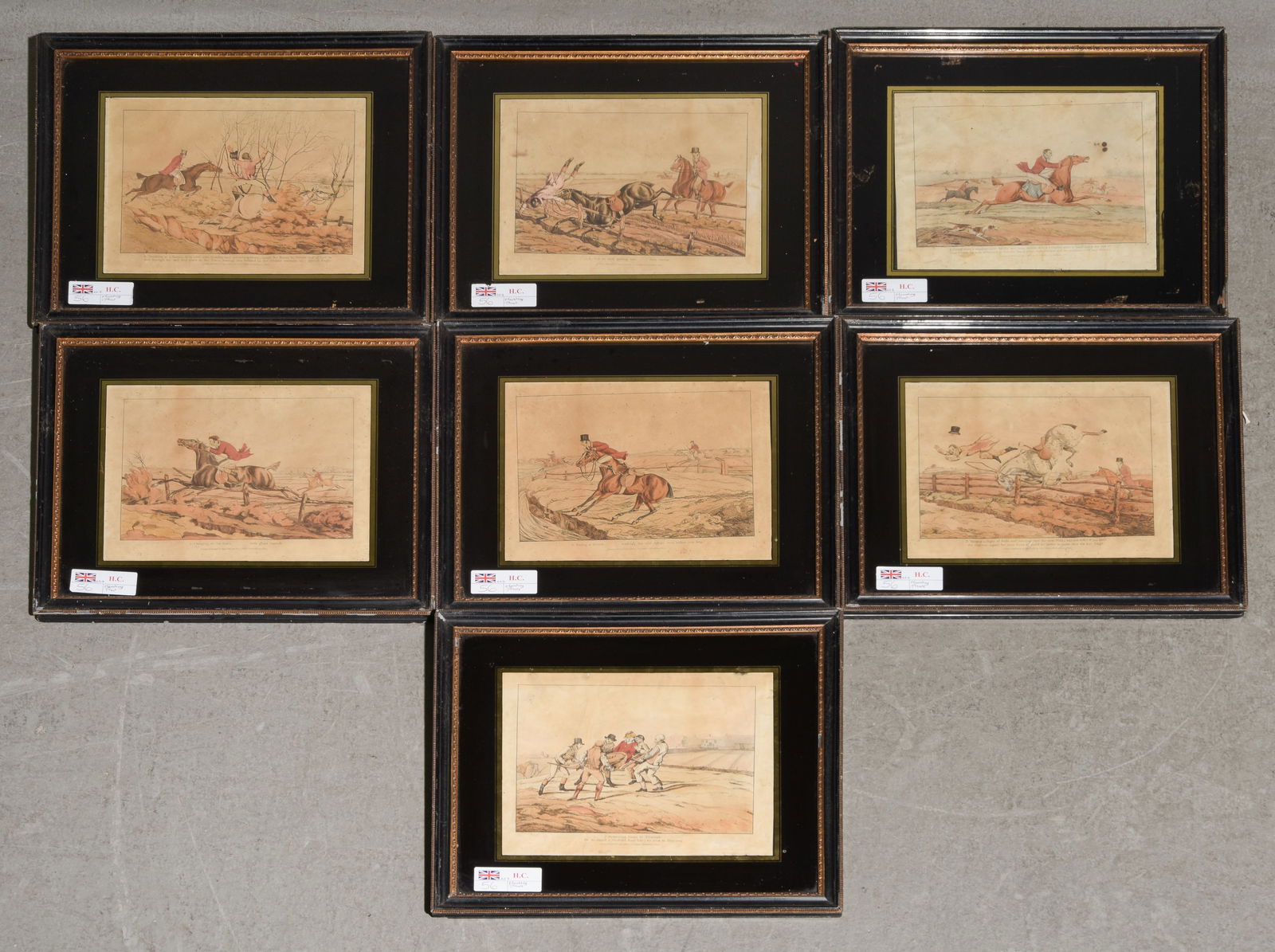 7 Framed English Hunting Prints / Engravings (1 of 9)