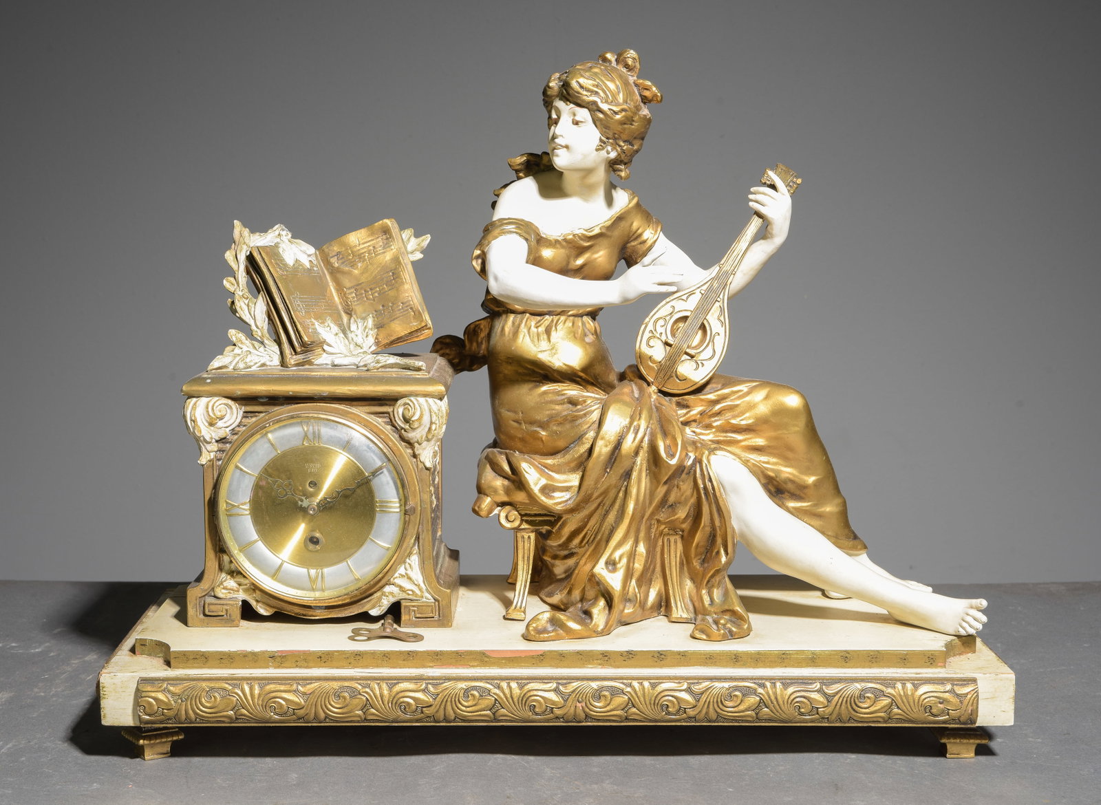 Westwood Eight Day Figural Clock: Westwood Eight Day Figural Clock - 19 in tall x 24 x 10